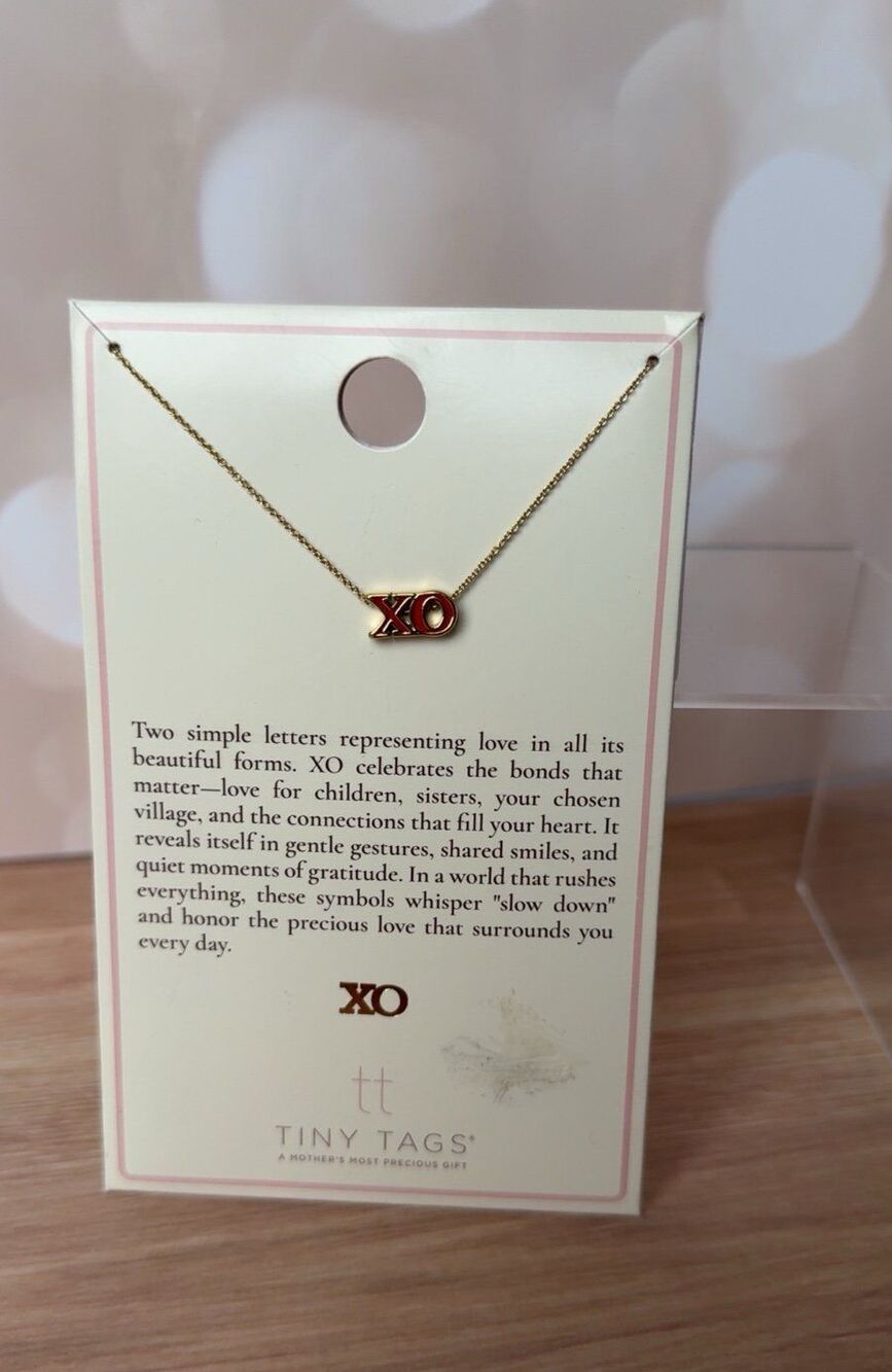 Tiny Tags Gold XO Necklace